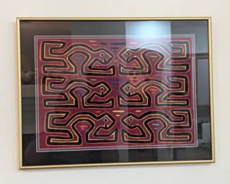 Kuna reversed stitched framed art