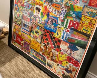 Framed Puzzle of Board Games $30