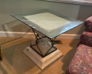 Glass top Table 24" square x 20.5" H $65