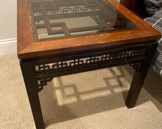 Asian Wood Square Side Table 24" x 24" x 21" $95