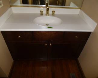 48″ Cherry Vanity with Corian Counter & Faucet
$115, now
$69 /