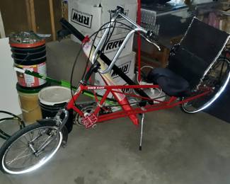 Vintage recumbent bicycle