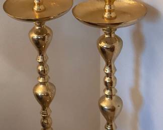 TALL BRASS CANDLE HOLDERS