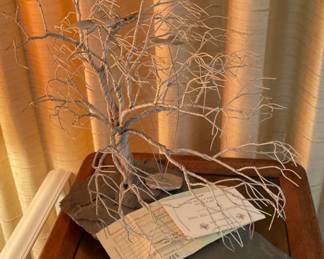 CHRISTMAS 1982, SILVER “WINDSWEPT” TREE FROM BRINGING HOME THE TREE