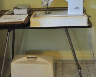 Elna sewing machine with table