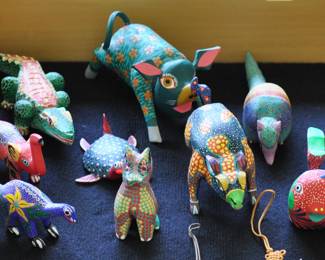 Mexican Alebrije pieces - one group by Elvis Castillo from Oacaca