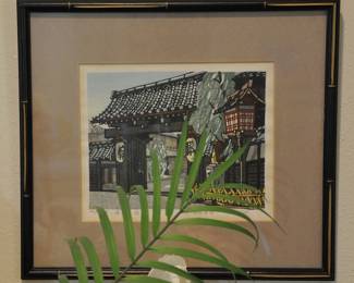 Very nice signed & numbered woodblock print by known artist, Konishi