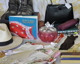 Hankies and a Fenton powder box