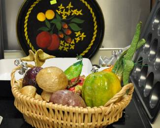Wonderful papier mache vegetables made in Porto Rico, known artist