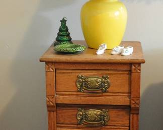 Antique oak bedside table, excellent condition