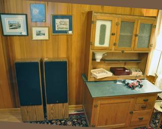 Yamaha NS-A 180 Speakers and Hoosier Cabinet that retains its original flour dispenser