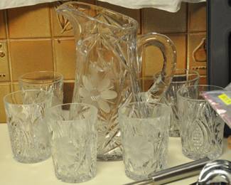 Crystal lemonade set complete without damage