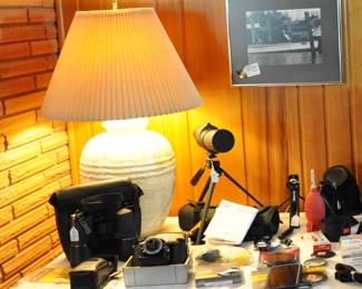 2 pair of Bausch & Lomb binoculars and a pair Tasco, Eagle Optics spotting scope w/ tripod case.