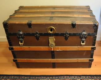 This trunk traveled to the United States in the late 1800s.