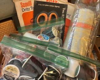 Assortment of Sewing Supplies - Thread, Scissors, Patterns, Needles