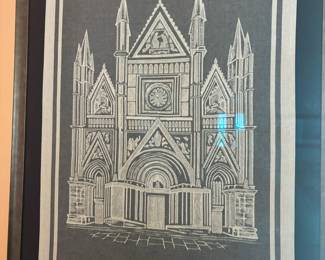 Framed Brass Rubbing of Duomo di Orvieto