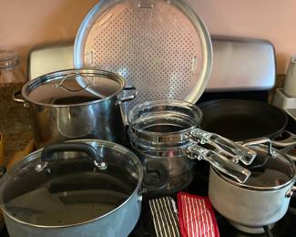 Pyrex Glass Double Boiler Pan, Assortment of Pots & Pans
