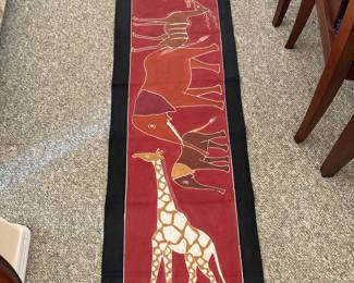 Hand Painted African Animals Tapestry