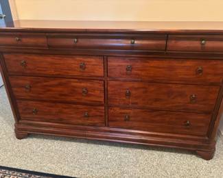 Ethan Allen 9 Drawer Lowboy Chest of Drawers