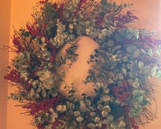 Faux Eucalyptus & Floral Wreath