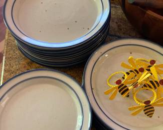 Dansk Blue Mist Dinnerware Plates