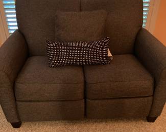 Brown Tweed Love Seat
