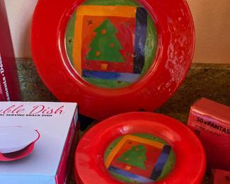 Dibbern Red Christmas Tree Dishes