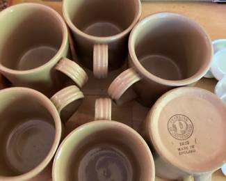 Set of 6 Tan Pearsons & Chesterfield Coffee Mugs