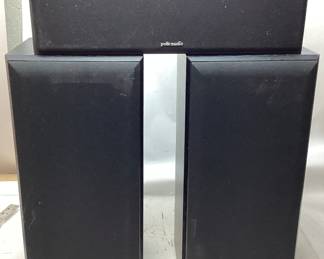 3 POLK AUDIO SPEAKERS, R, L  & CENTER CS200,