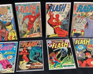 (8) DC COMICS THE FLASH #189, #196, #198, #199, #200, #206, #207& #230