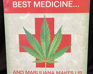 MARIJUANA SIGN, 12 L & 15 H