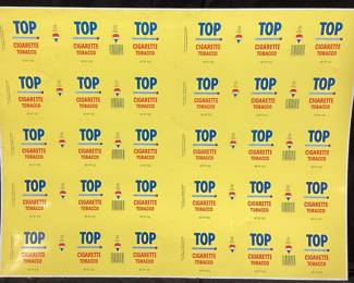 RJR PRINTED METAL SHEET OF ROUND TOP TOB