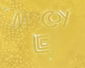 VTG. YELLOW MCCOY LIDDED COOKIE JAR