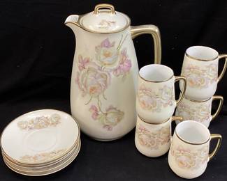 VTG. BAVARIA CHOCOLATE POT SET, w 5