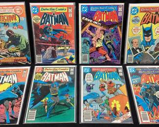 (8) DC DETECTIVE COMICS, BATMAN AND ROBIN & BATMAN AND BATGIRL, #395, #396, #397, #398, #399, #402, #404, #407,