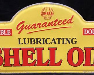 SHELL OIL LUBRICATING SIGN, 21 L