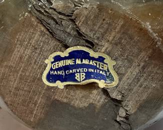 HAND CARVED ITALIAN ALABASTER EGG