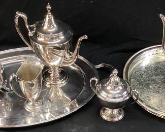 ASSORTED SILVERPLATE PLYMOUTH, KENT & WR ROGERS