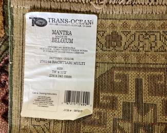 MANTRA MADE IN BELGIUM 100% WOOL PILE AREA RUG, 8'x11',