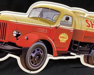 SHELL TANKER TRUCK SIGN, 22 L