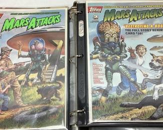BINDER OF TOPPS MARS ATTACKS TRADING