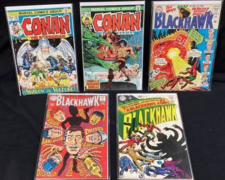 (5) MARVEL CONAN & DC BLACKHAWK