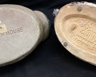 (2) VTG. GENERAL FIBRE ARIDUK CERAMIC DUCK MOLD & & RESIN MOLD RAGON HOUSE DUCK