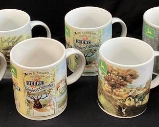 (8) JOHN DEERE COFFEE MUGS