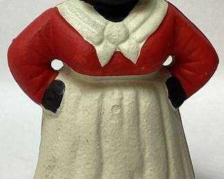 VTG. CAST IRON AUNT JEMIMA COIN BANK, 7