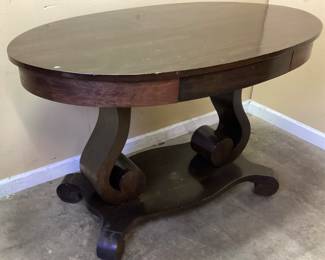 VTG. MERSMAN OVAL LIBRARY TABLE