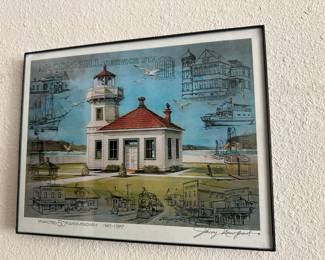 Framed Print of Mukilteo Lighthouse "Mukilteo 50th Anniversary " by Jerry Newport