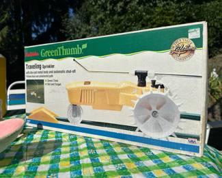 True Value Yellow Die Cast Metal Tractor Water Sprinkler