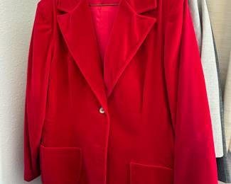 Koret of California Red Velvet Blazer