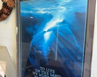 Framed Quote Poster "To Live on the Land We Must Learn from the Sea"